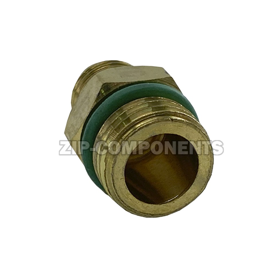 Муфта быстросъемная для автокондиционера QC-L для R134а с краном, 3/8" SAE 90° female + переходник 1/4 SAE male, низкое давление